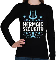 printfashion Mermaid security - Női hosszú ujjú póló - Fekete (13858440)