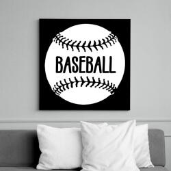 printfashion Baseball fehér - Vászonkép - Fekete (15809076)