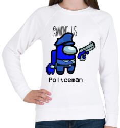 printfashion Among us Policeman - Női pulóver - Fehér (4339696)