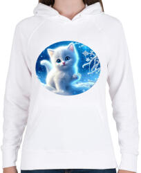 printfashion Hócica - Női kapucnis pulóver - Fehér (14777568)