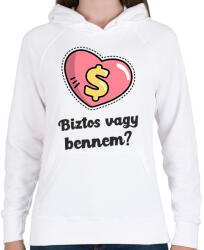 printfashion Biztos vagy bennem - Női kapucnis pulóver - Fehér (10029504)