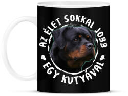 printfashion Rottweiler - Bögre - Fekete (5438245)