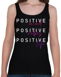 printfashion Positive mind Positive vibes positive vibes - Női atléta - Fekete (16393218)
