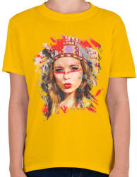 printfashion Lány - Gyerek póló - Sárga (87183)