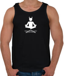 printfashion Ördögi Jóga - Férfi atléta - Fekete (2046193)