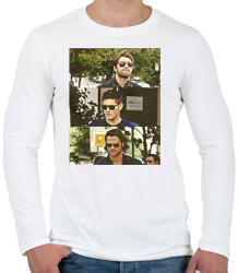 printfashion J2M - SpnFamily - Férfi hosszú ujjú póló - Fehér (1841850)