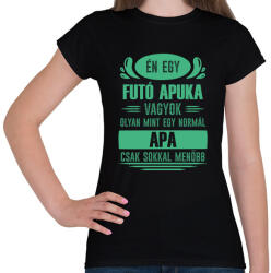 printfashion Futó apuka - Női póló - Fekete (7355063)