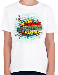 printfashion A szuperhősök decemberben születtek - Gyerek póló - Fehér (2139953)