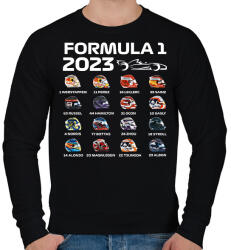 printfashion Forma 1 Versenyzők - Férfi pulóver - Fekete (12359822)