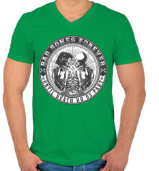printfashion Rosszcsontok mindörökké - Férfi V-nyakú póló - Zöld (165899)