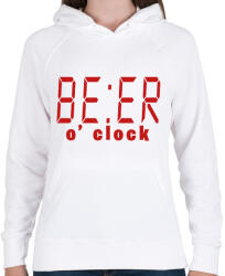 printfashion BE: ER o'clock - Női kapucnis pulóver - Fehér (16345514)