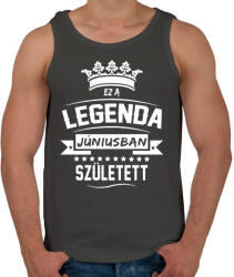 printfashion Ez a legenda júniusban született - Férfi atléta - Sötétszürke (2459946)