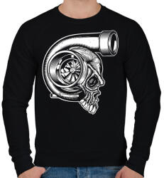 printfashion Turbó koponya - Férfi pulóver - Fekete (3623503)
