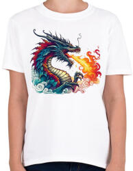 printfashion Sárkány - Gyerek póló - Fehér (15182791)