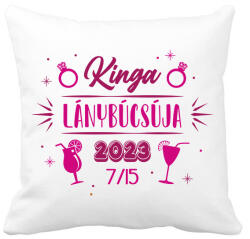 printfashion Lánnybúcsú - Névvel - Párnahuzat, Díszpárnahuzat - Fehér (13157529)