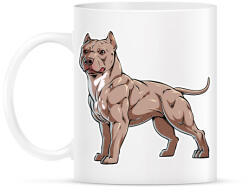 printfashion Pitbull kutya - Bögre - Fehér (1023103)