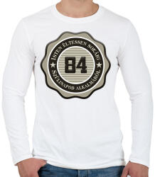 printfashion 84 - Férfi hosszú ujjú póló - Fehér (7145308)