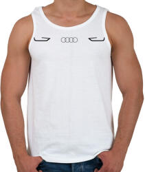 printfashion Audi logó (fekete) - Férfi atléta - Fehér (1596700)