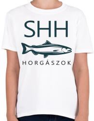 printfashion SHH horgászok - Gyerek póló - Fehér (6285738)