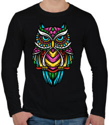printfashion Bagoly - Férfi hosszú ujjú póló - Fekete (16034248)