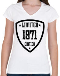 printfashion 1971 - Női V-nyakú póló - Fehér (11912195)