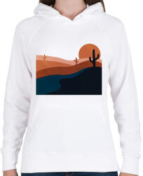 printfashion Sivatag 3 - Női kapucnis pulóver - Fehér (5241280)