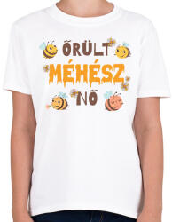 printfashion Őrült méhész nő - Gyerek póló - Fehér (13170427)