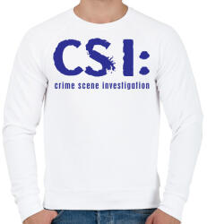 printfashion csi-1-1-blue - Férfi pulóver - Fehér (784727)