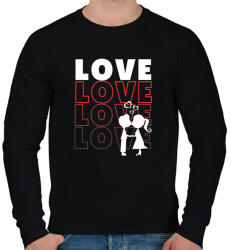printfashion Love felirat - Férfi pulóver - Fekete (13962124)