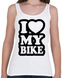 printfashion I love my bike - Női atléta - Fehér (2243626)