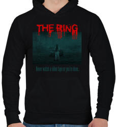 printfashion the ring - Férfi kapucnis pulóver - Fekete (2291942)