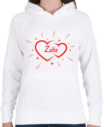 printfashion Zita - Női kapucnis pulóver - Fehér (15615069)