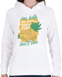 printfashion Ananász - Női kapucnis pulóver - Fehér (10137445)