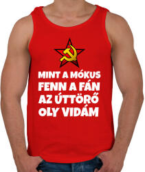 printfashion MINT A MÓKUS FENN A FÁN - Férfi atléta - Piros (10892117)