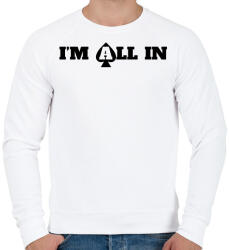 printfashion I'm all in - Férfi pulóver - Fehér (15560355)