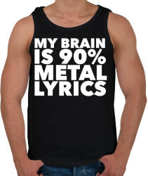 printfashion Metal lyrics - Férfi atléta - Fekete (2582736)