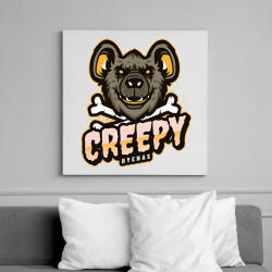 printfashion Creepy Hyenas - Vászonkép - Fehér (6637347)