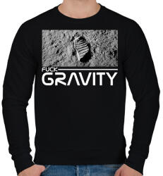 printfashion Fuck Gravity - Férfi pulóver - Fekete (2931044)