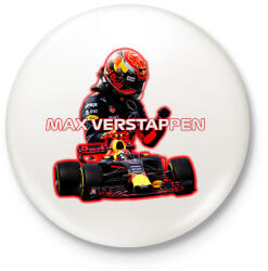 printfashion Max Verstappen - Kitűző, hűtőmágnes - Fehér (7077012)