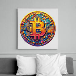printfashion Bitcoin - Vászonkép - Fehér (15133665)