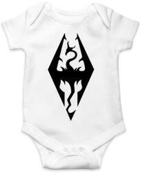 printfashion The Elder Scrolls V - Skyrim Logo - Baba Body - Fehér (2704207)