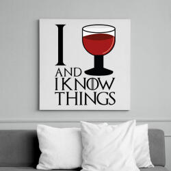 printfashion Wine and things - Vászonkép - Fehér (6630937)