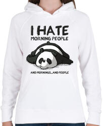 printfashion Antiszociális panda - Női kapucnis pulóver - Fehér (2107666)