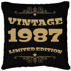 printfashion 1987 - Párnahuzat, Díszpárnahuzat - Fekete (4095901)