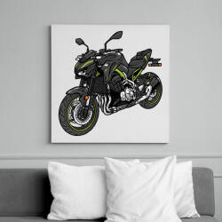 printfashion motor - Vászonkép - Fehér (13869104)