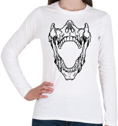 printfashion Skull - Női hosszú ujjú póló - Fehér (15888300)