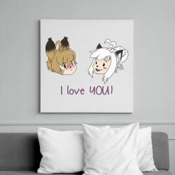 printfashion I love you - Vászonkép - Fehér (13553871)