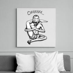 printfashion Ommm. . . - Jógázó férfi - Vászonkép - Fehér (6875727)
