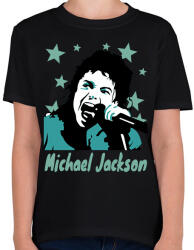 printfashion michael jackson drawn - Gyerek póló - Fekete (14628450)