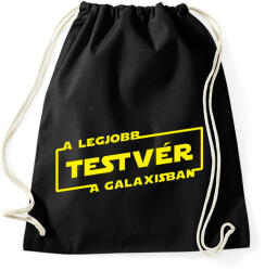 printfashion A legjobb testvér a galaxisban - Sportzsák, Tornazsák - Fekete (1002488)
